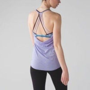 Lululemon Lighten Up Tank Heathered Lilac / Blurry Belle Multi / Deep Zinfandel